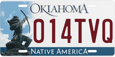 OK license plate 014TVQ