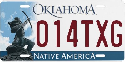 OK license plate 014TXG