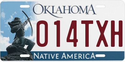 OK license plate 014TXH
