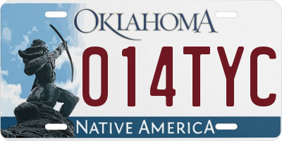 OK license plate 014TYC