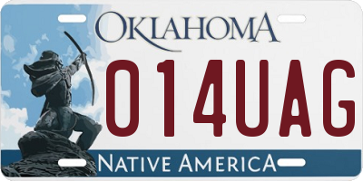 OK license plate 014UAG
