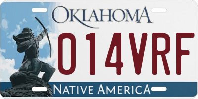 OK license plate 014VRF