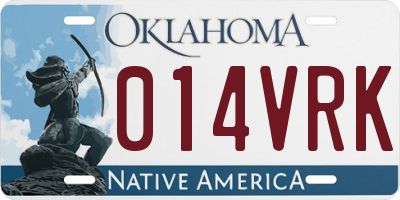 OK license plate 014VRK
