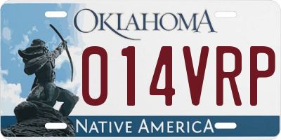 OK license plate 014VRP