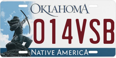 OK license plate 014VSB
