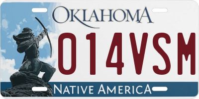OK license plate 014VSM