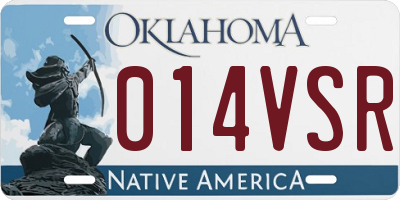 OK license plate 014VSR