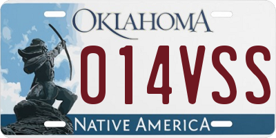 OK license plate 014VSS