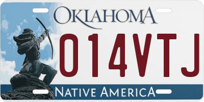 OK license plate 014VTJ