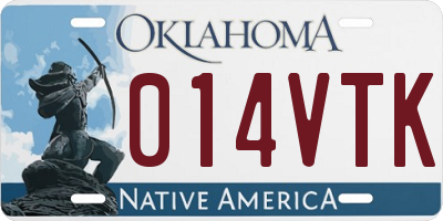 OK license plate 014VTK
