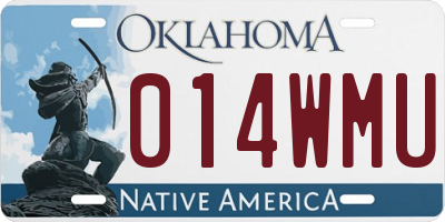 OK license plate 014WMU