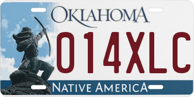 OK license plate 014XLC