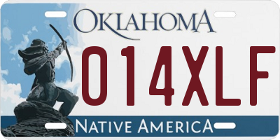 OK license plate 014XLF