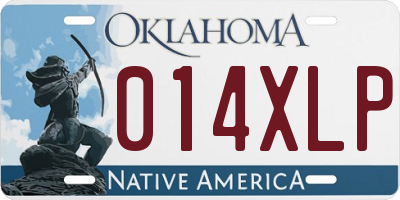 OK license plate 014XLP