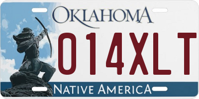 OK license plate 014XLT