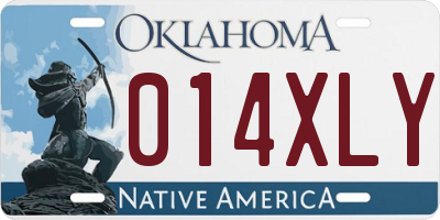 OK license plate 014XLY