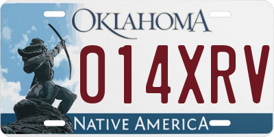 OK license plate 014XRV