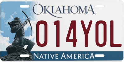 OK license plate 014YOL