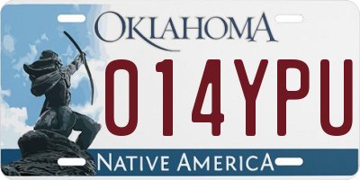 OK license plate 014YPU