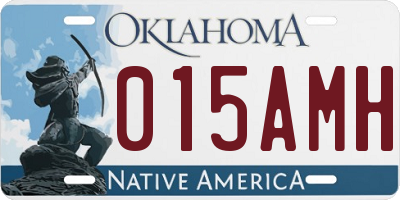 OK license plate 015AMH