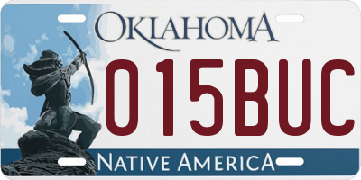 OK license plate 015BUC