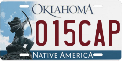 OK license plate 015CAP