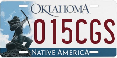 OK license plate 015CGS