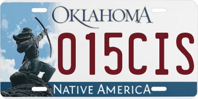 OK license plate 015CIS