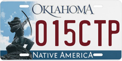 OK license plate 015CTP