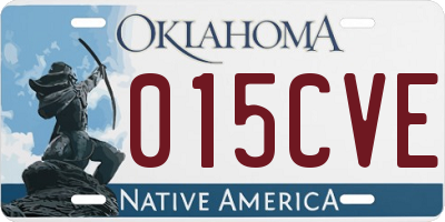 OK license plate 015CVE