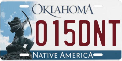OK license plate 015DNT