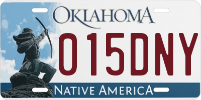 OK license plate 015DNY