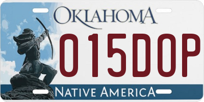 OK license plate 015DOP