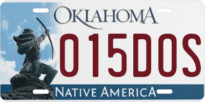 OK license plate 015DOS