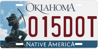 OK license plate 015DOT