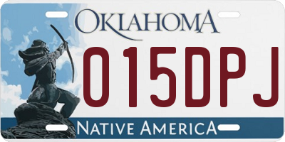 OK license plate 015DPJ
