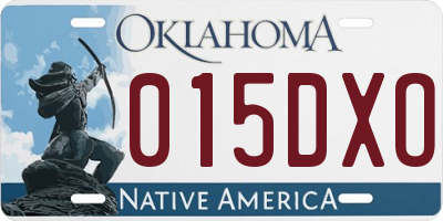 OK license plate 015DXO