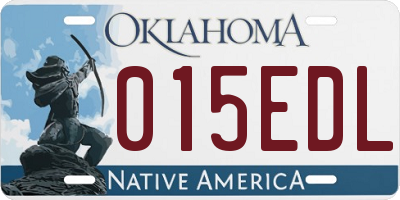 OK license plate 015EDL