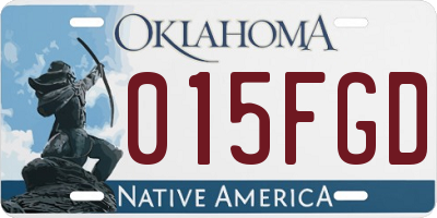 OK license plate 015FGD