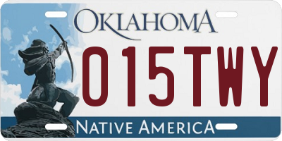 OK license plate 015TWY