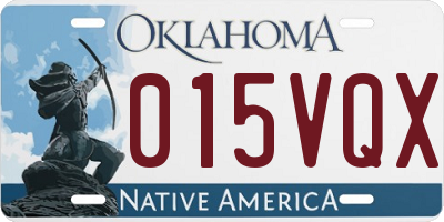 OK license plate 015VQX