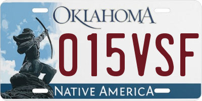 OK license plate 015VSF