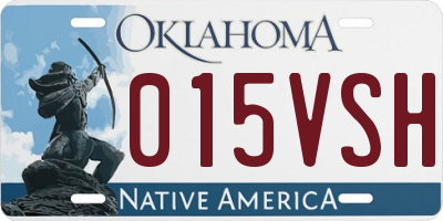 OK license plate 015VSH