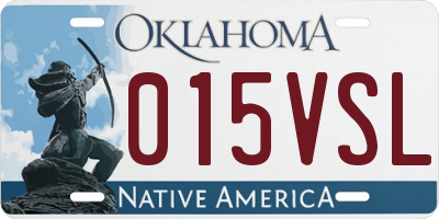 OK license plate 015VSL