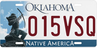OK license plate 015VSQ