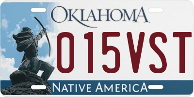 OK license plate 015VST