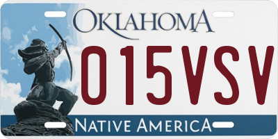 OK license plate 015VSV