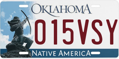 OK license plate 015VSY