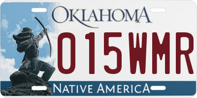 OK license plate 015WMR