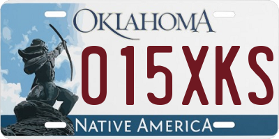 OK license plate 015XKS